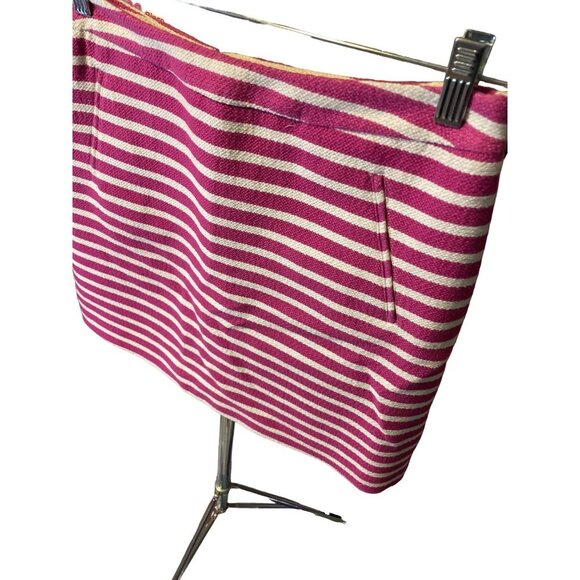 Halogen Pink White Striped Tweed Straight Short Skirt Sz 10 - Picture 4 of 6